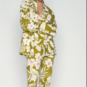 Zara Olive Floral Women's Pantsuit